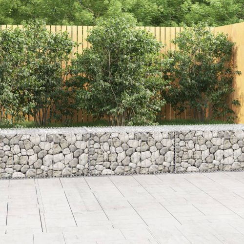 vidaXL horganyzott acél gabion fal fedéllel 300 x 50 x 50 cm