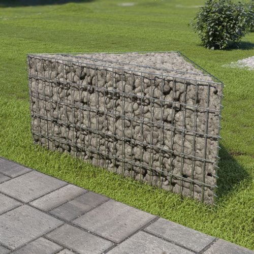 vidaXL horganyzott acél gabion magaságyás 75 x 75 x 50 cm