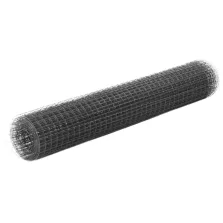   vidaXL szürke PVC-bevonatú acél csirkeháló drótkerítés 25 x 1 m