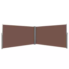 vidaXL barna behúzható oldalsó napellenző 160 x 600 cm