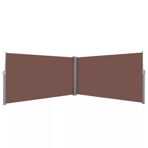 vidaXL barna behúzható oldalsó napellenző 160 x 600 cm