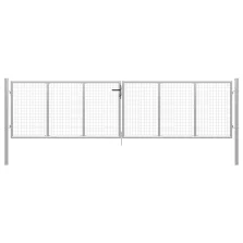 vidaXL ezüstszínű horganyzott acél kertkapu 415 x 150 cm
