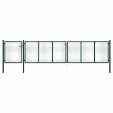 vidaXL zöld acél kerti kapu 500 x 100 cm