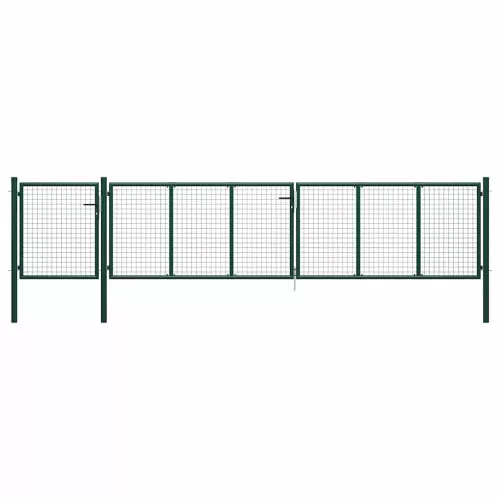 vidaXL zöld acél kerti kapu 500 x 100 cm