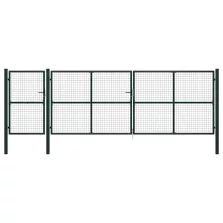 vidaXL zöld acél kerti kapu 500 x 150 cm