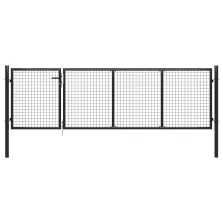 vidaXL antracitszürke acél kertkapu 350 x 100 cm