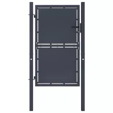 vidaXL antracitszürke acél kertkapu 100 x 125 cm