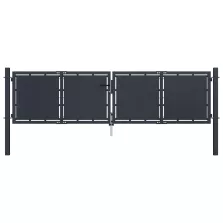vidaXL antracitszürke acél kertkapu 300 x 75 cm