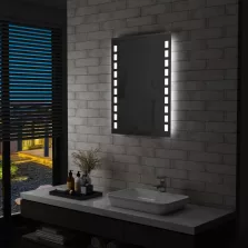 vidaXL LED-es fürdőszobai falitükör 60 x 80 cm