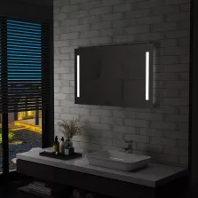 vidaXL LED-es fürdőszobai falitükör 100 x 60 cm