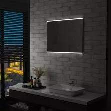   vidaXL LED-es fürdőszobai falitükör érintésérzékelővel 80 x 60 cm