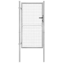 vidaXL ezüstszínű horganyzott acél kertkapu 105 x 200 cm