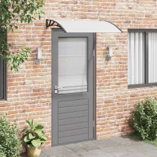   vidaXL fekete és átlátszó polikarbonát ajtóelőtető 120 x 75 cm