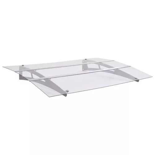 vidaXL ajtókárpit ezüst és átlátszó 150x90 cm PET