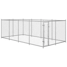 vidaXL kültéri kutyakennel 7,6 x 3,8 x 1,9 m