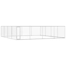   vidaXL kültéri horganyzott acél kutyakennel 760 x 760 x 185 cm
