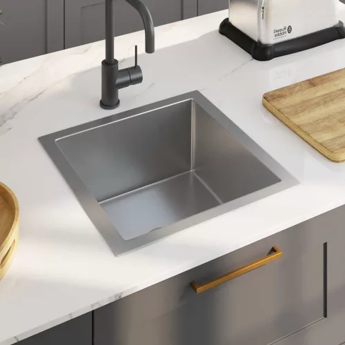 vidaXL kézzel készített rozsdamentes acél konyhai mosogató