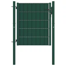 vidaXL zöld PVC és acél kerítéskapu 100 x 100 cm