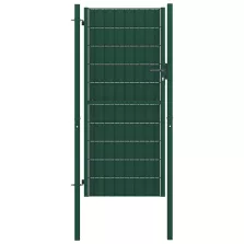 vidaXL zöld PVC és acél kerítéskapu 100 x 204 cm