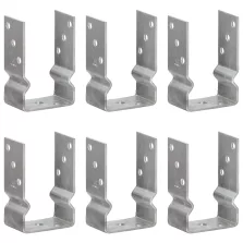   vidaXL 6 db ezüstszínű horganyzott acél kerítéshorgony 9 x 6 x 15 cm