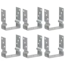   vidaXL 6 db ezüstszínű horganyzott acél kerítéshorgony 12 x 6 x 15 cm