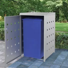  vidaXL rozsdamentes acél keret gurítható szemeteskukához 240 liter