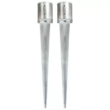   vidaXL 2 db ezüstszínű horganyzott acél kerítéstüske 12 x 91 cm