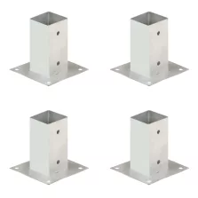 vidaXL 4 db horganyzott fém oszloprögzítő 71 mm