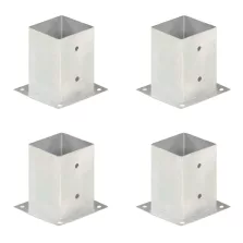 vidaXL 4 db horganyzott fém oszlophorgony 101 mm