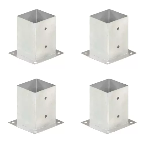 vidaXL 4 db horganyzott fém oszlophorgony 101 mm