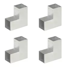   vidaXL 4 darab L alakú horganyzott fém oszloptartó 91 x 91 mm