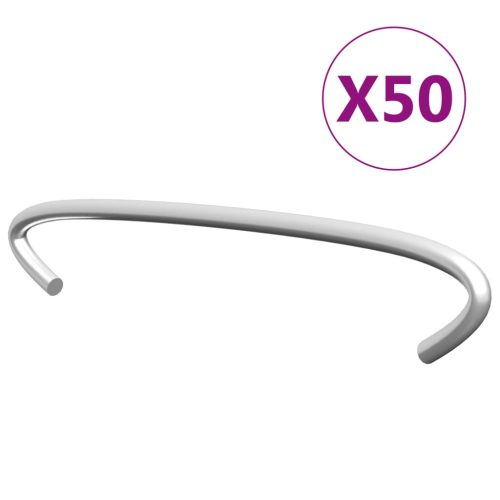 vidaXL 50 db horganyzott acél gabionhorog 10 cm