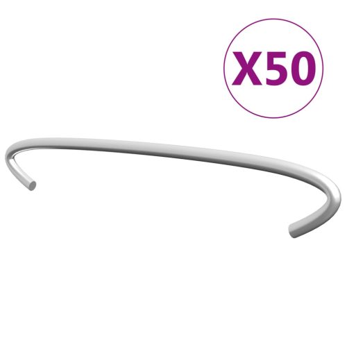 vidaXL 50 db horganyzott acél gabionhorog 15 cm