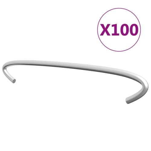 vidaXL 100 db horganyzott acél gabionhorog 15 cm