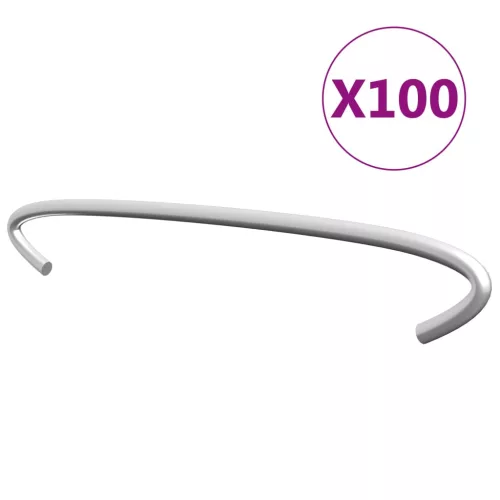 vidaXL 100 db horganyzott acél gabionhorog 15 cm