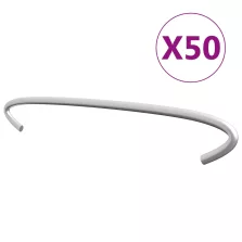 vidaXL 50 db horganyzott acél gabionhorog 20 cm