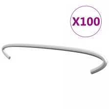 vidaXL 100 db horganyzott acél gabionhorog 20 cm