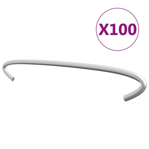 vidaXL 100 db horganyzott acél gabionhorog 20 cm