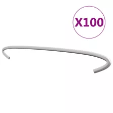 vidaXL 100 db horganyzott acél gabionhorog 30 cm
