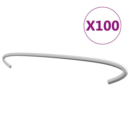 vidaXL 100 db horganyzott acél gabionhorog 30 cm