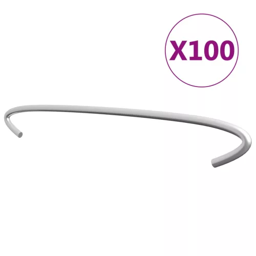 vidaXL 100 db horganyzott acél gabionhorog 40 cm