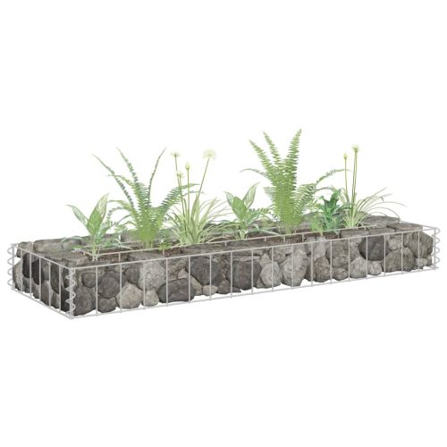 vidaXL horganyzott acél gabion magaságyás 90 x 30 x 10 cm