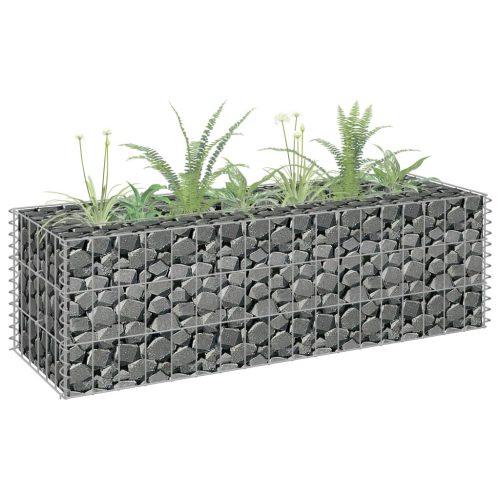 vidaXL horganyzott acél gabion magaságyás 90 x 30 x 30 cm