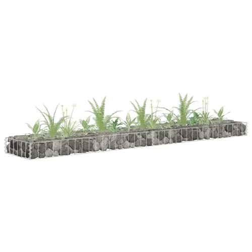 vidaXL horganyzott acél gabion magaságyás 180 x 30 x 10 cm