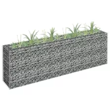   vidaXL horganyzott acél gabion magaságyás 180 x 30 x 60 cm