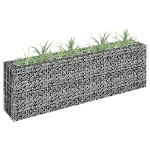 vidaXL horganyzott acél gabion magaságyás 180 x 30 x 60 cm