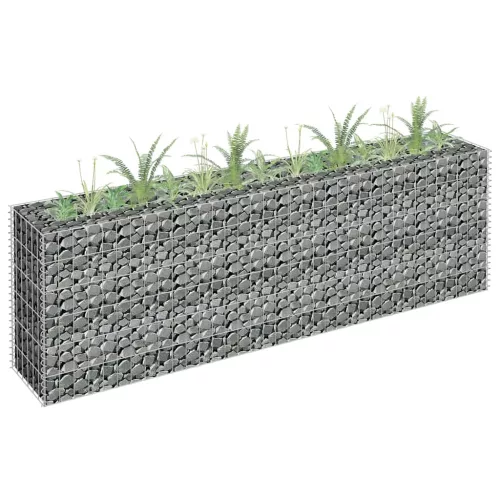 vidaXL horganyzott acél gabion magaságyás 180 x 30 x 60 cm