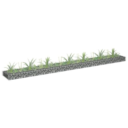 vidaXL horganyzott acél gabion magaságyás 270 x 30 x 10 cm