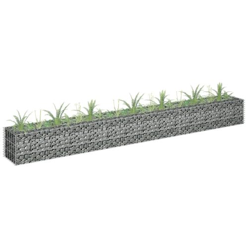 vidaXL horganyzott acél gabion magaságyás 270 x 30 x 30 cm