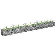   vidaXL horganyzott acél gabion magaságyás 360 x 30 x 30 cm